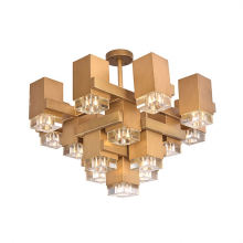 Wall Pipe Lighting Led Golden Hotel Luxury Modern Hanging Crystal Chandelier